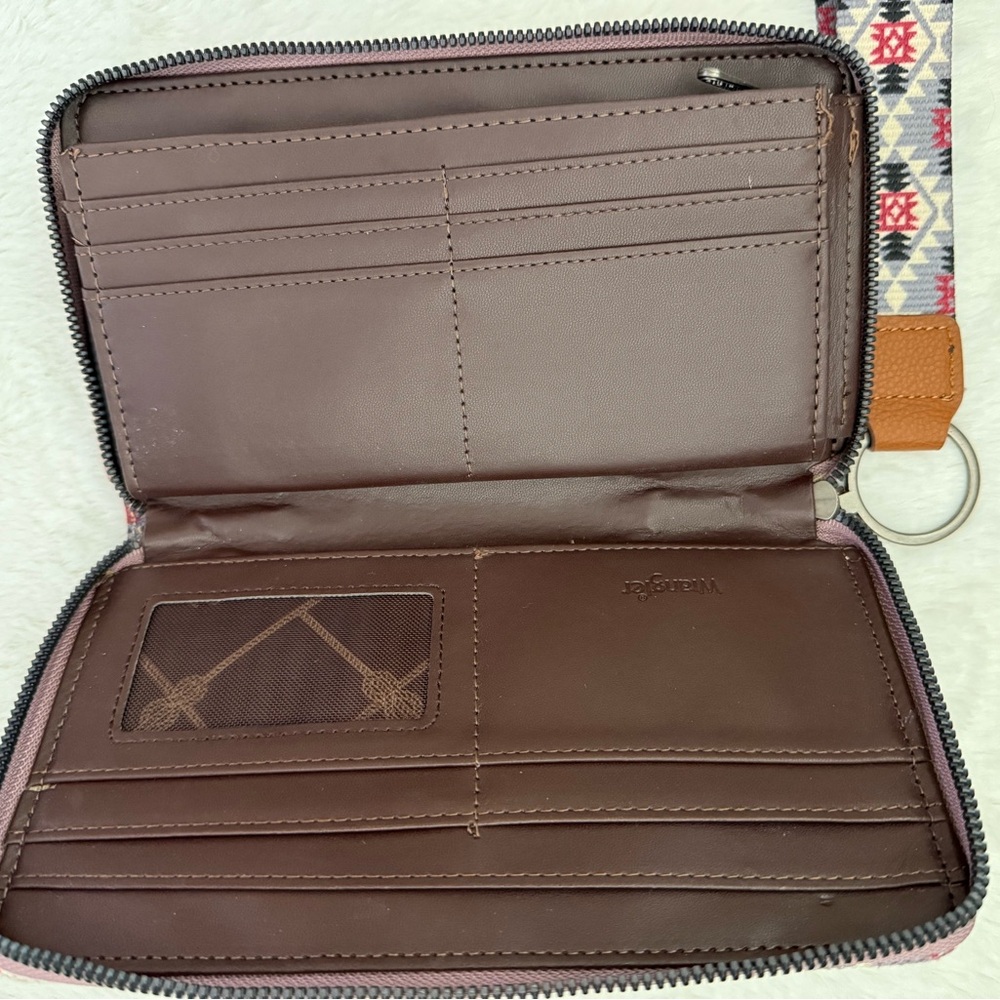 Wrangler Multicolor Aztec Wallet with Wristlet - Picture 3 of 3